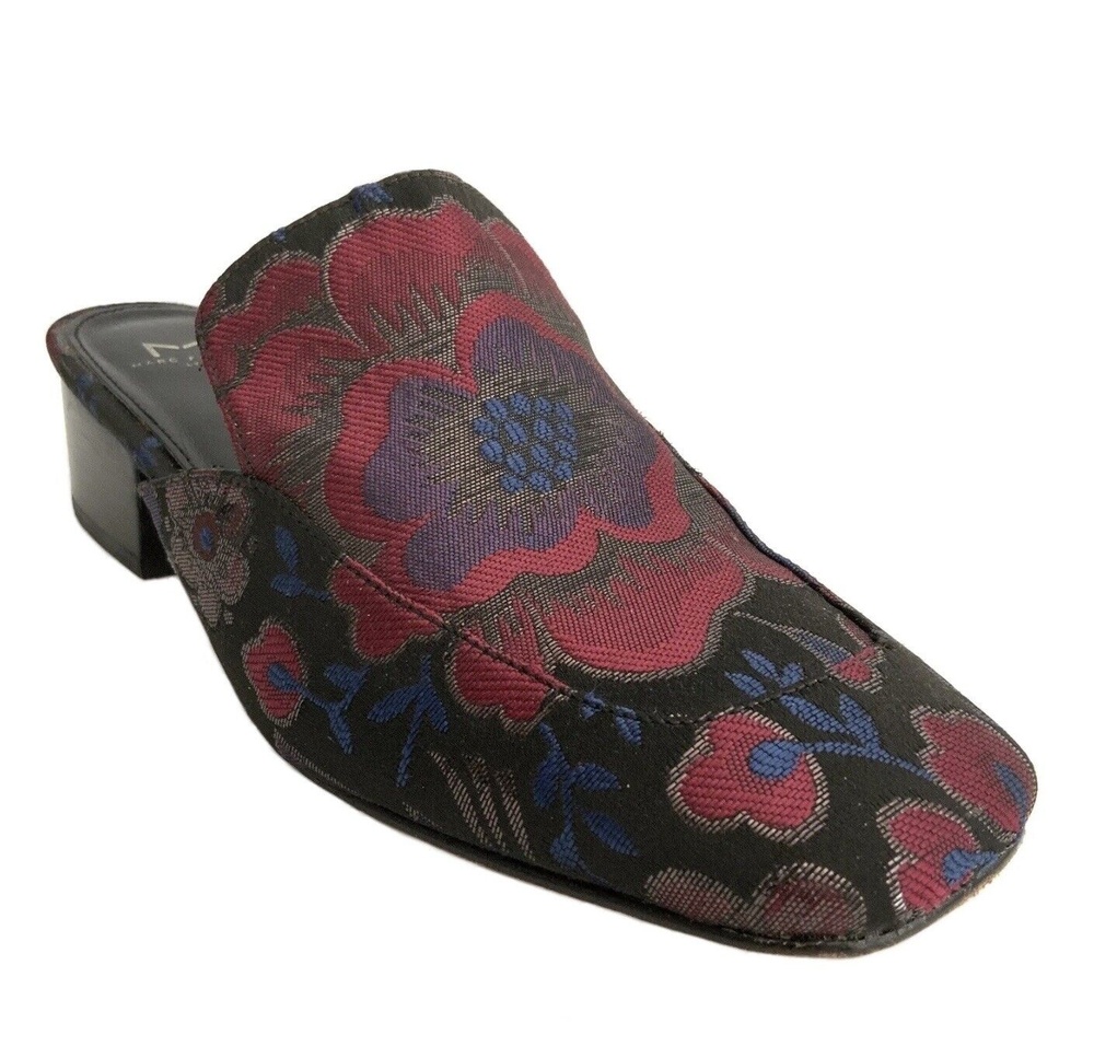 Marc Fisher LTD Lailey2 Jacquard Slip-on Mules Red Floral 8